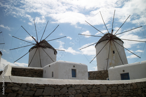 Typical windmills in Mikonos (Greece)