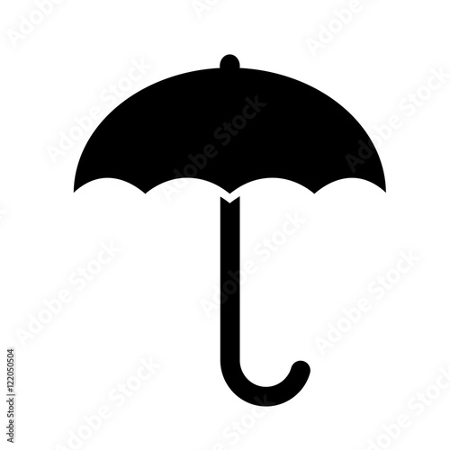umbrella icon black simole on white background photo