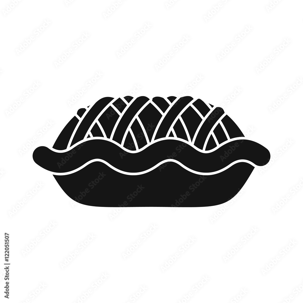 Pie icon in simple style on a white background vector illustration Pie icon in simple style on a white background vector illustration
