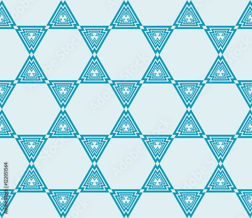 Magic triangle. Series mirror transformation of triangular shapes. Vector illustration
