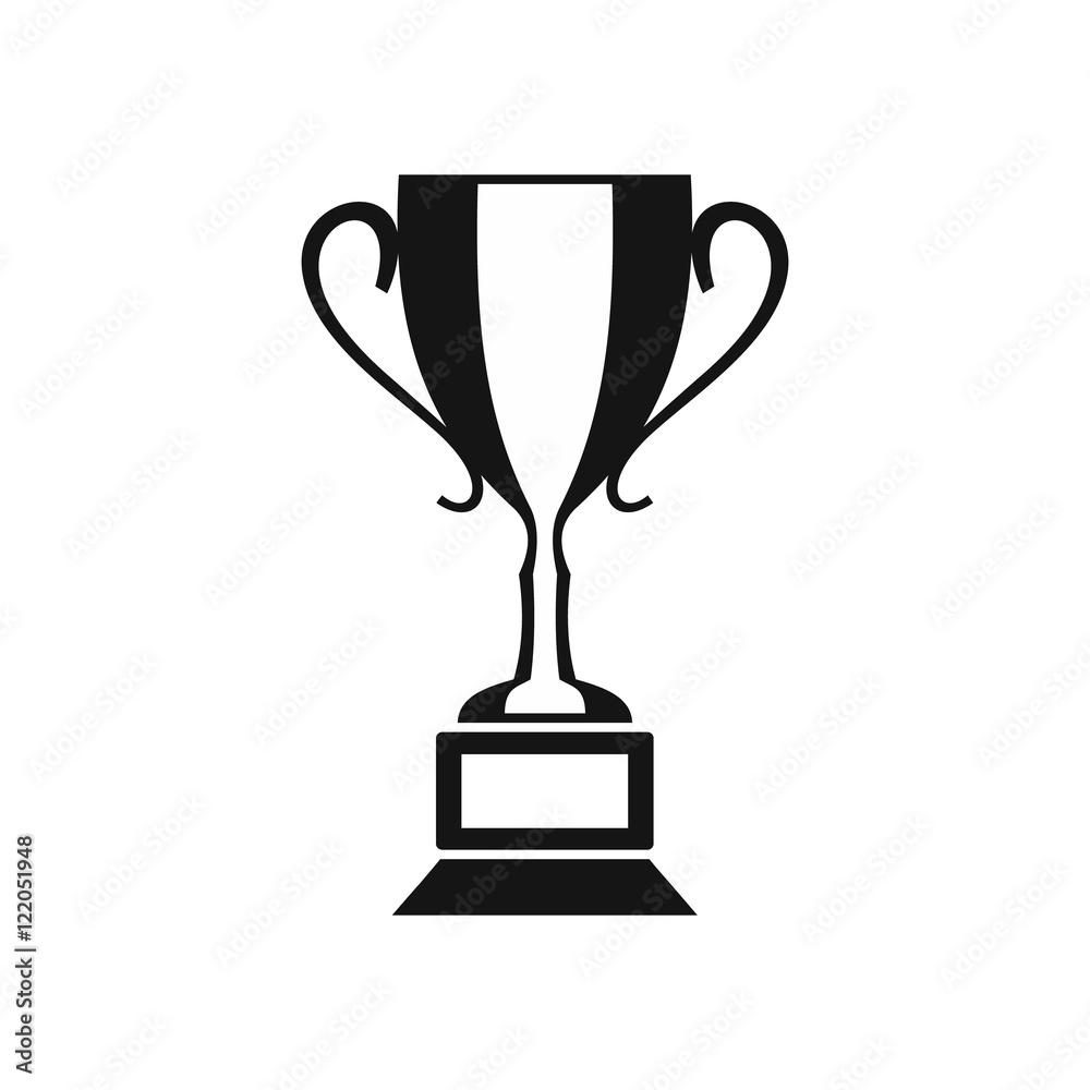 Trophy cup icon in simple style on a white background vector illustration Trophy cup icon in simple style on a white background vector illustration
