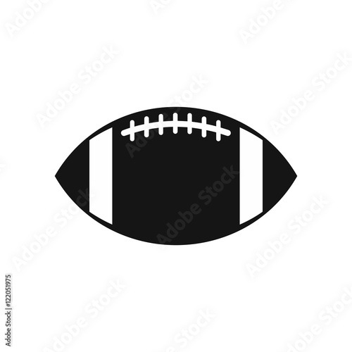 Rugby ball icon in simple style on a white background vector illustration