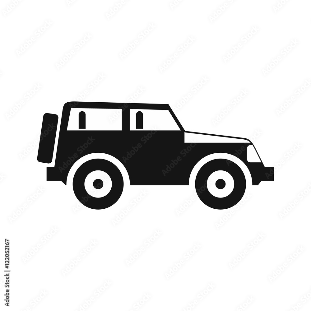 Jeep icon in simple style on a white background vector illustration