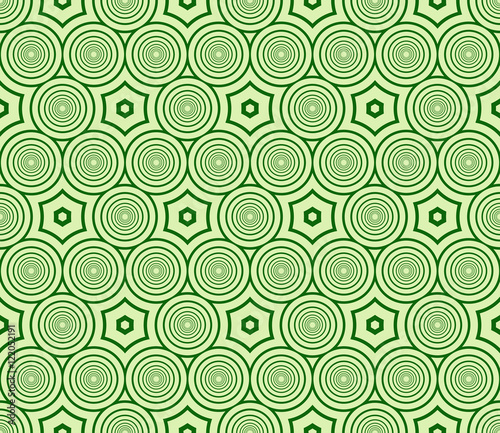 concentric green circle. seamless vector background