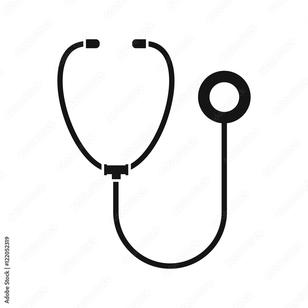 Phonendoscope icon in simple style on a white background vector illustration Phonendoscope icon in simple style on a white background vector illustration