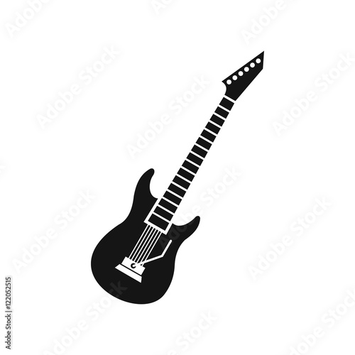Electric guitar icon in simple style on a white background vector illustration