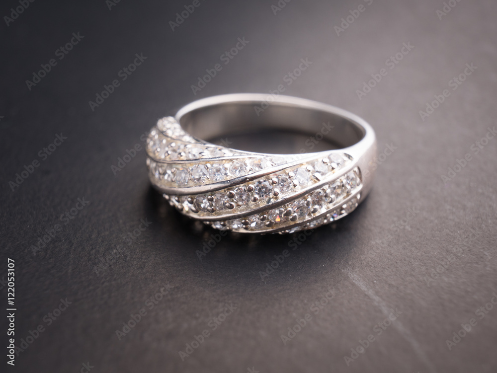 Jewel gemstone ring on black blackground Jewel gemstone ring on black blackground
