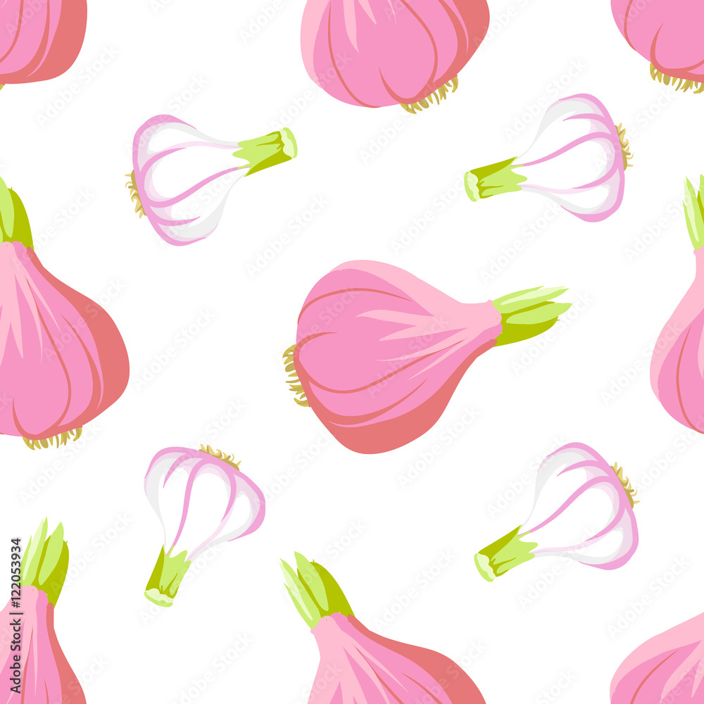 vector onion and garlic seamless patern vector onion and garlic seamless patern