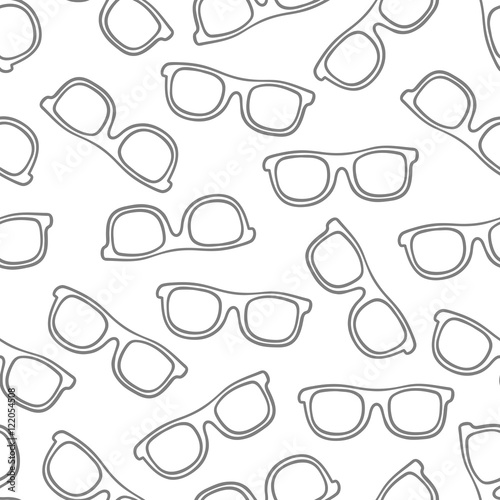 vector glasses seamless pattern