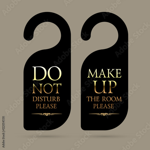 vector hotel hanger signs