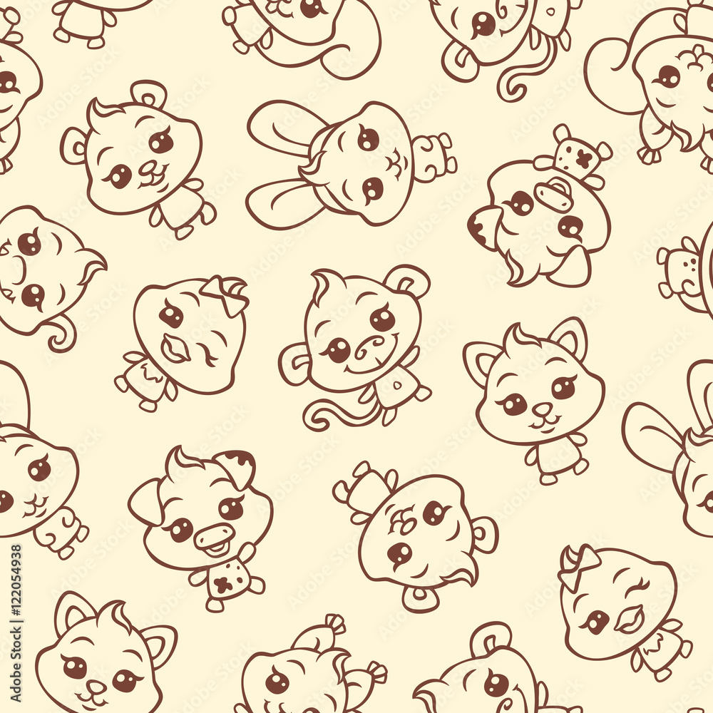 cartoon animal pattern