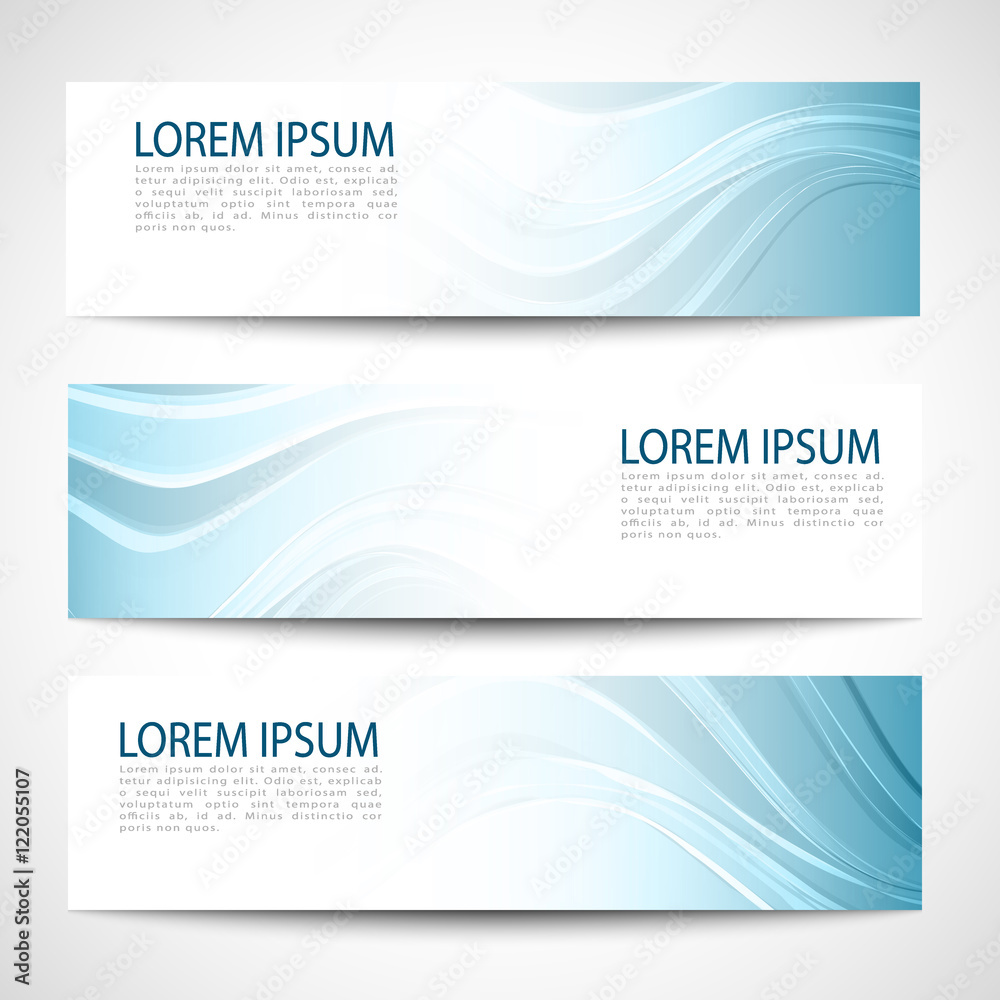 Abstract header blue wave white vector design Abstract header blue wave white vector design