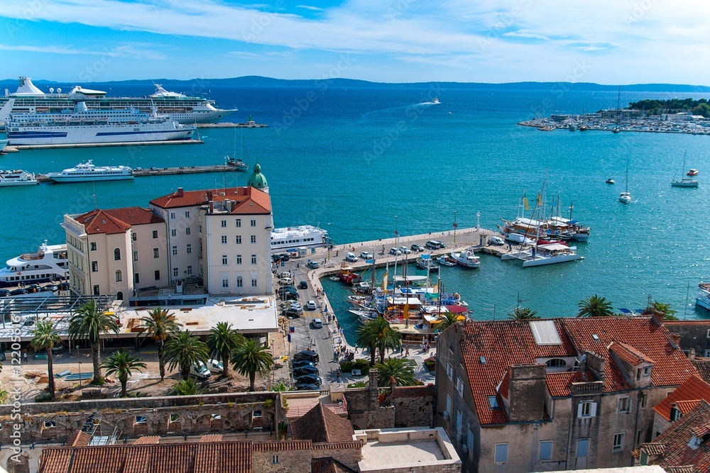 Old  and ancient architecture of Split City, Croatia 