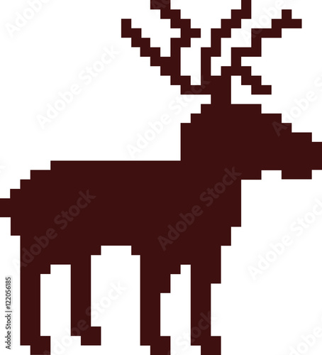Deer with traditional pattern
