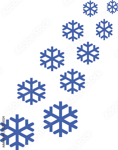 Set of snowflake icons