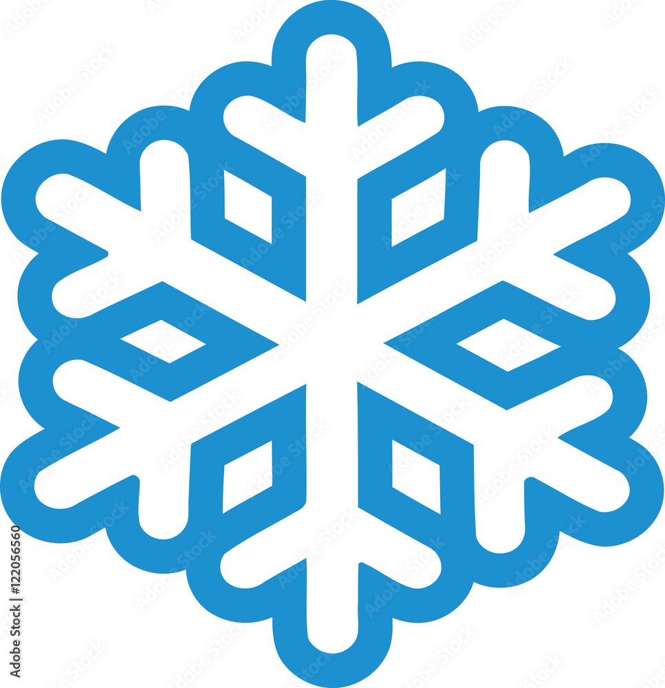 Fototapeta premium Snowflake icon outline