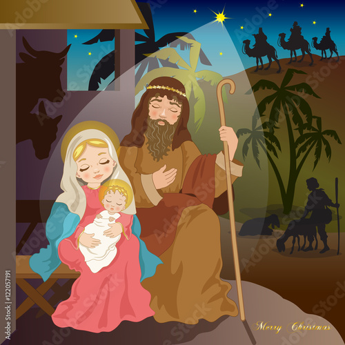 Nativity with Shepherd and Magi