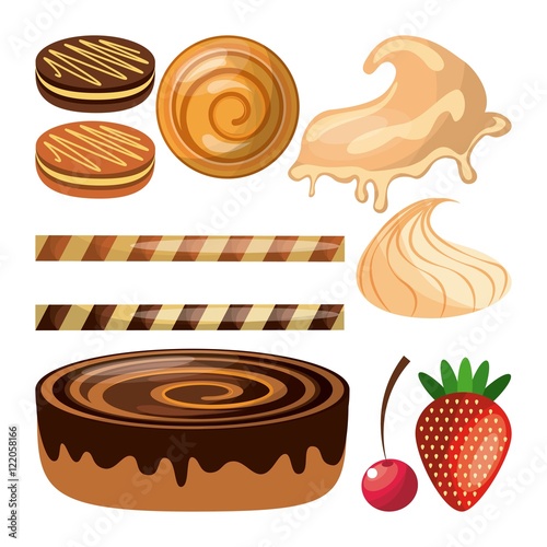 delicious sweet dessert icon vector illustration design