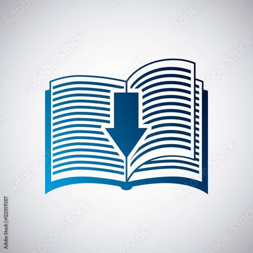 electronic book education icon vector illustration design