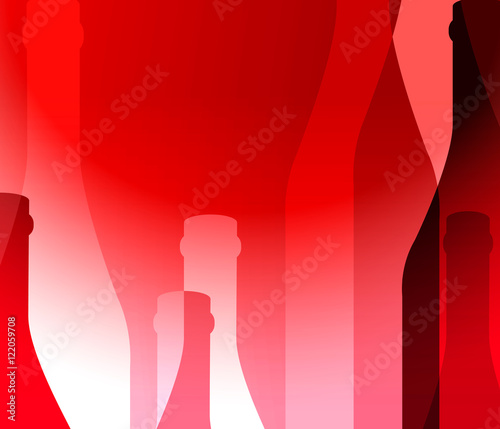 Red background with bottles