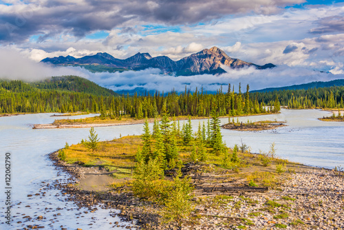 Athabasca River, Jasper National Park, Alberta, Canada photo