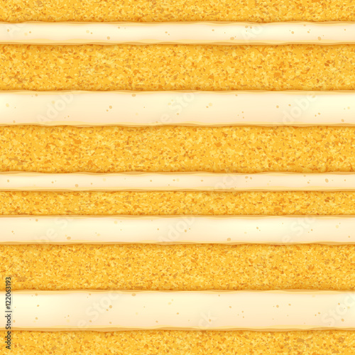 Fotografia, Obraz Sponge cake background. Colorful seamless texture.