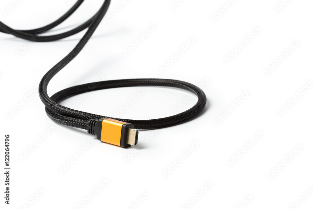 HDMI cable isolated on a white background HDMI cable isolated on a white background