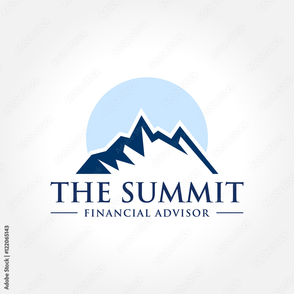 vector illustration of Mountain, Nature concept logo, Summit, Peak