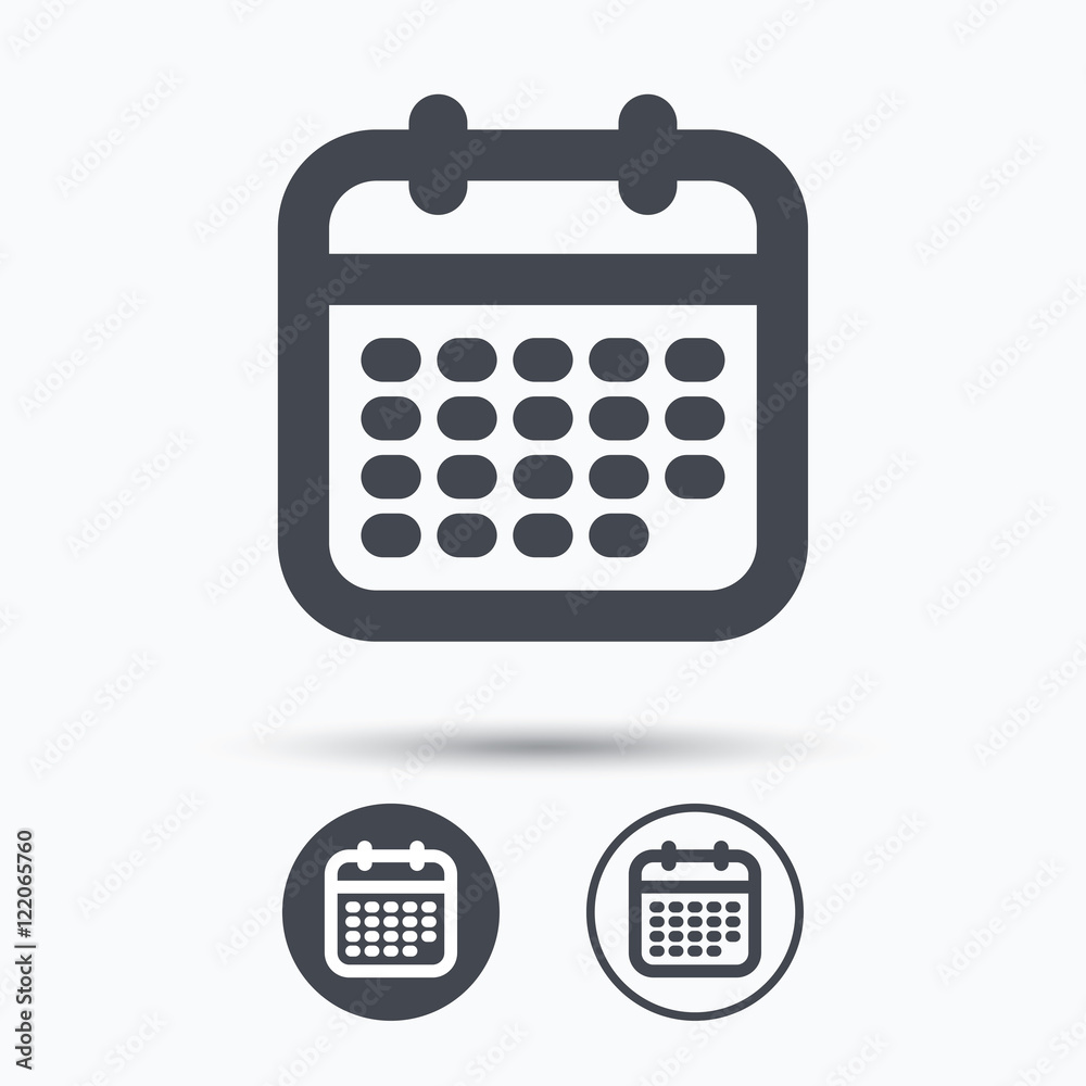 Calendar icon. Events reminder sign. Calendar icon. Events reminder sign.