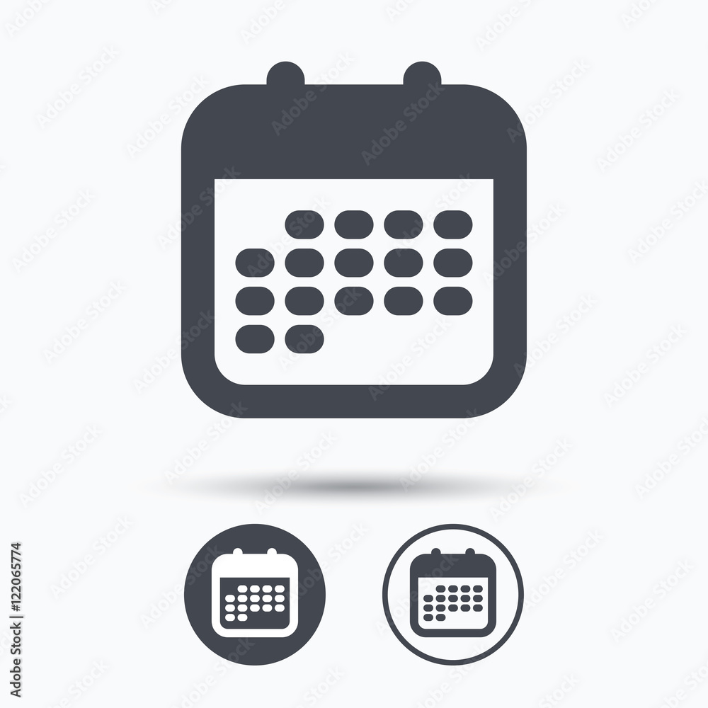 Calendar icon. Events reminder sign. Calendar icon. Events reminder sign.