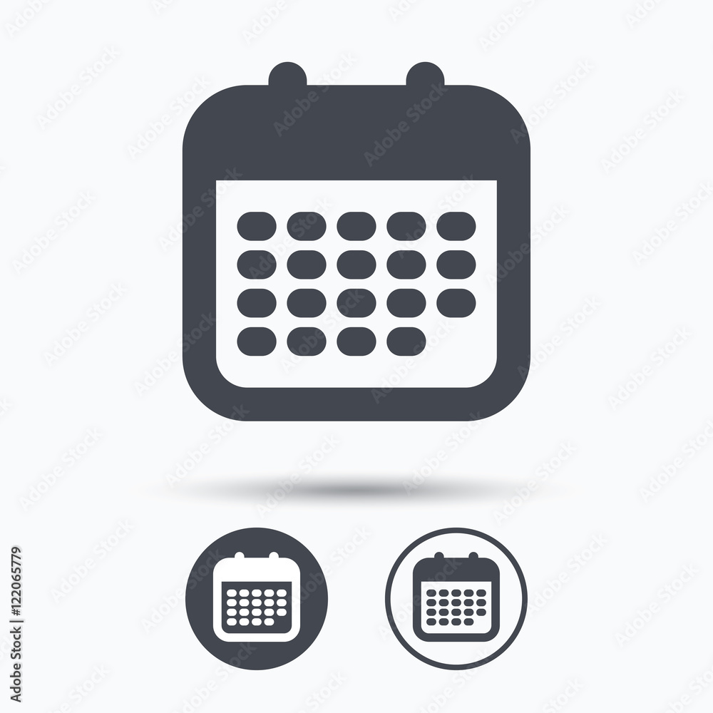 Calendar icon. Events reminder sign. Calendar icon. Events reminder sign.