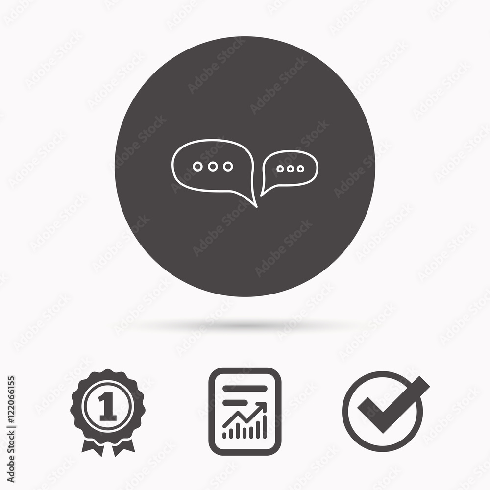 Chat icon. Comment message sign. Chat icon. Comment message sign.