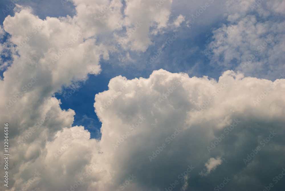 Sky, Sky with white clouds in the rainy season, Guatemala Sky, Sky with white clouds in the rainy season, Guatemala
