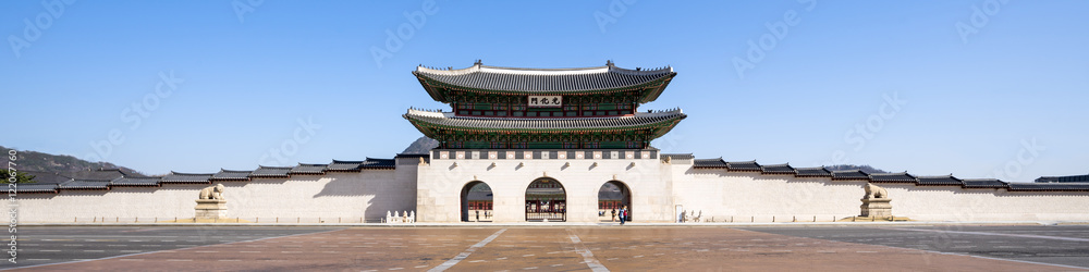 Naklejka premium Pałac Gyeongbokgung w Seulu, w Korei Południowej