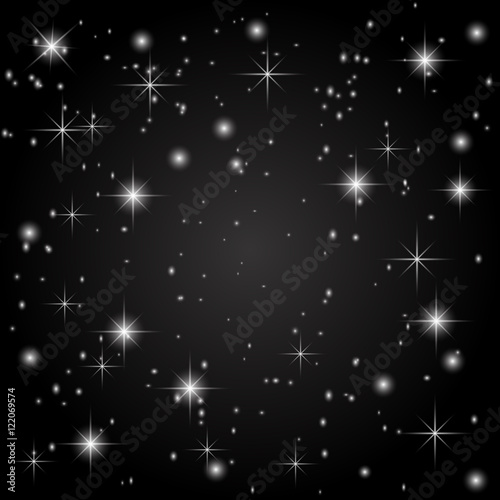 The starry sky on a black background. Abstraction. illustration