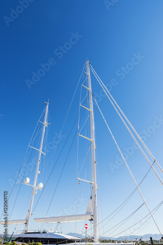 Luxury sailboat in Olbia, Sardinia, Italy