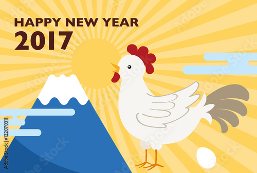 年賀状　2017　にわとり