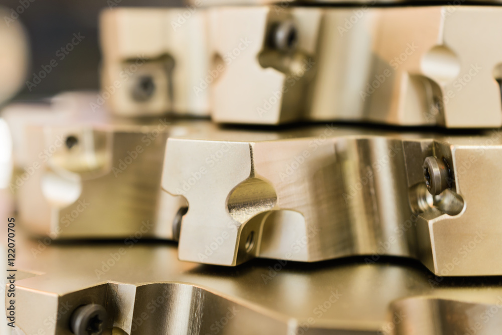 Naklejka premium Set of modern milling cutters for metal