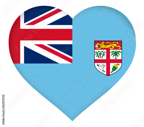 Free Download Illustration of the flag of Fiji shaped like a heart - GFXLoad