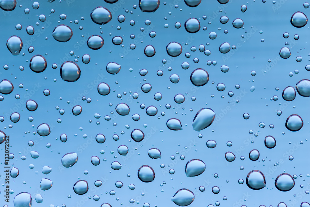 Detail of raindrops