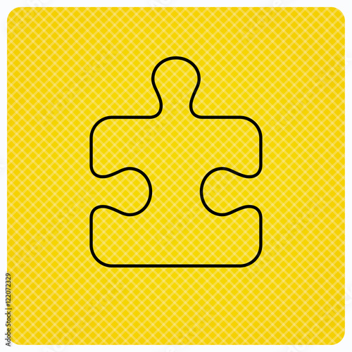 Puzzle icon. Jigsaw logical game sign.