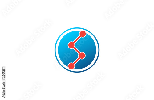 technology networking logo design © tree_art