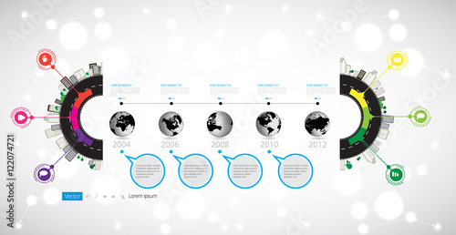 Infographic template for statistic data visualization