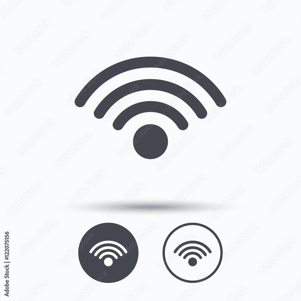 Wifi icon. Wireless internet sign. Wifi icon. Wireless internet sign.