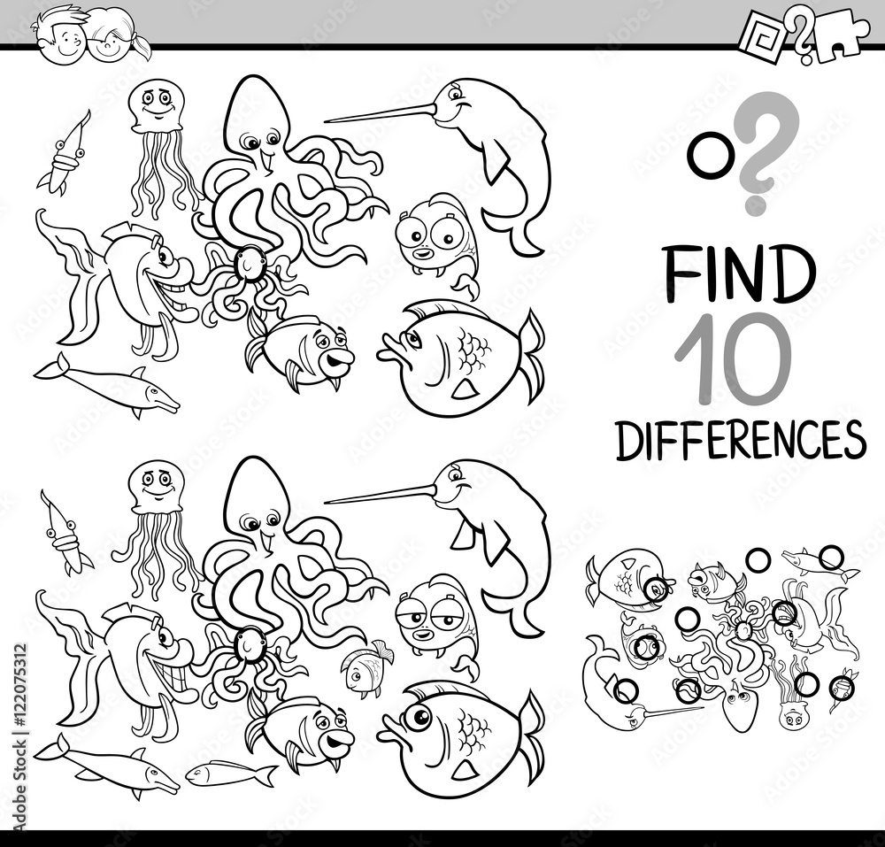 differences task coloring page differences task coloring page
