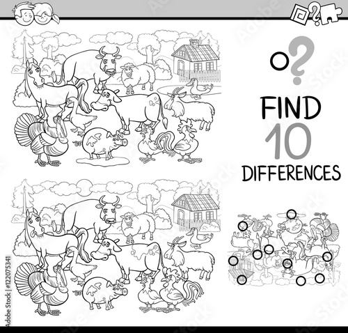 differences game coloring book