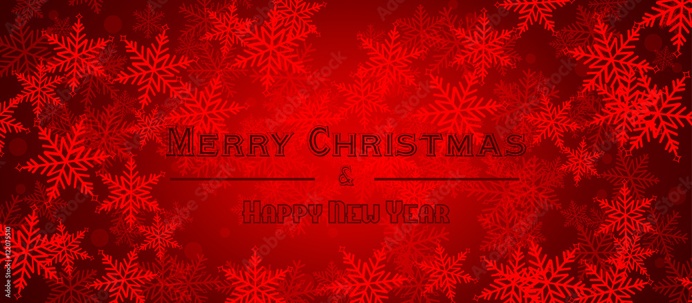 Schneeflocken - Merry Christmas & Happy New Year