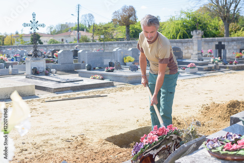 taking care of a cemetary