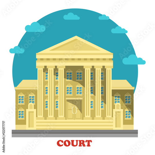Court or tribunal, courthouse entrance exterior