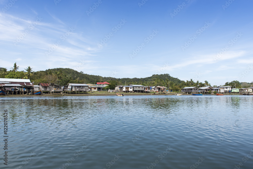 Malaysia fishing village scenery